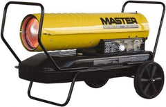 Master - 190,000 BTU Rating, Multi-Fuel Forced Air Heater - 4,750 Sq Ft Max Heating Area, 13 Gal Capacity, Fuel with Kerosene, Diesel & Fuel Oil - Best Tool & Supply