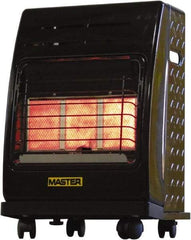 Master - 6,600 to 18,000 BTU, Portable Propane Heater - 20 Lb Fuel Capacity, 15.4" Long x 19.3" Wide x 23-5/8" High - Best Tool & Supply