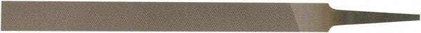 Nicholson - 4" Standard Precision Swiss Pattern Equalling File - Double Cut, 13/32" Width Diam x 5/64" Thick, With Tang - Best Tool & Supply