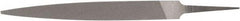 Nicholson - 6" Standard Precision Swiss Pattern Barrette File - Double Cut, 11/16" Width Diam x 9/64" Thick, With Tang - Best Tool & Supply