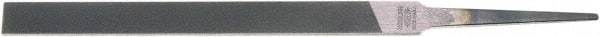 Nicholson - 4" Standard Precision Swiss Pattern Narrow Pillar File - Double Cut, 3/8" Width Diam x 7/64" Thick, With Tang - Best Tool & Supply