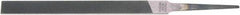 Nicholson - 4" Standard Precision Swiss Pattern Narrow Pillar File - Double Cut, 3/8" Width Diam x 7/64" Thick, With Tang - Best Tool & Supply