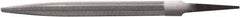 Nicholson - 8" Standard Precision Swiss Pattern Half Round File - Double Cut, 47/64" Width Diam x 3/16" Thick, With Tang - Best Tool & Supply