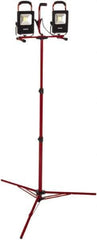 Bayco - 20 Watt, Electric, LED Portable Tripod Work Light - 6' Cord, 2 Heads, 4,400 Lumens, Aluminum, 82-1/2" Long x 18.4" Wide x 7.3" High - Best Tool & Supply