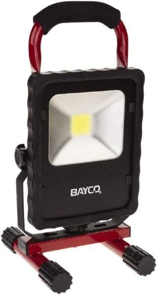 Bayco - 20 Watt, Electric, LED Portable Stand Mount Work Light - 6' Cord, 1 Head, 2,200 Lumens, Aluminum, 12.6" Long x 6.2" Wide x 6.4" High - Best Tool & Supply