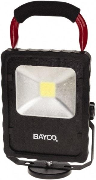 Bayco - 20 Watt, Electric, LED Portable Magnetic Mount Work Light - 12' Cord, 1 Head, 2,200 Lumens, Aluminum, 11-1/2" Long x 6.2" Wide x 3.1" High - Best Tool & Supply