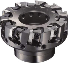 Sumitomo - 125mm Cut Diam, 9.5mm Arbor Hole, 50mm Max Depth of Cut, 90° Indexable Chamfer & Angle Face Mill - 10 Inserts, NF-LDEN Insert, Right Hand Cut, 10 Flutes, Through Coolant, Series HF - Best Tool & Supply