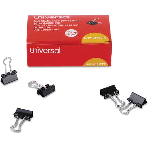 UNIVERSAL - Binder Clips Width (Inch): 0.63 Binder Type: Binder Clip - Best Tool & Supply