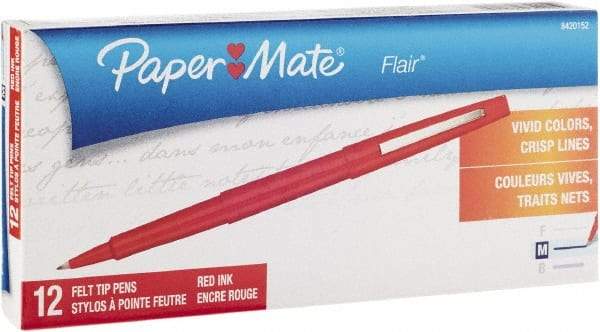 Paper Mate - Needle Porous Point Pen - Red - Best Tool & Supply