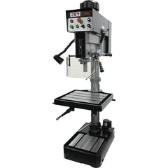 Jet - 10-7/16" Swing, Variable Speed Pulley Drill Press - Variable Speed, 2 hp, Single Phase - Best Tool & Supply