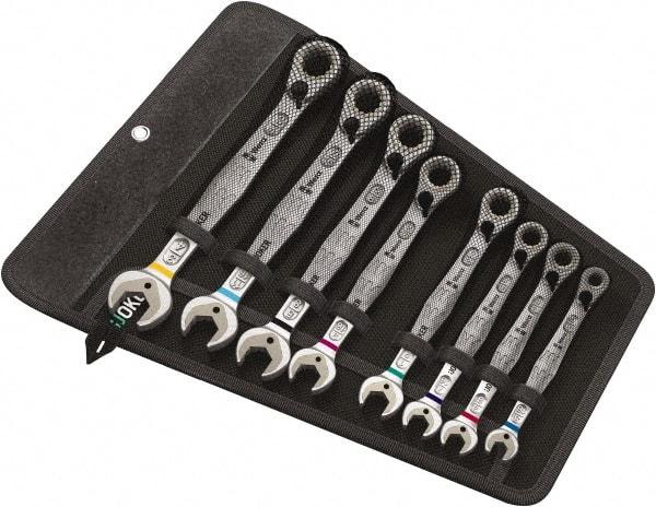 Wera - 11 Piece, 8mm to 19mm, Combination Wrench Set - Metric Measurement Standard, Chrome Vanadium Finish, Comes in Nylon Pouch - Best Tool & Supply