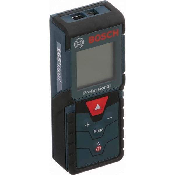 Bosch - 165' Range, Laser Distance Finder - 2 AAA Batteries Required, Accurate to 1/16", Comes with 2 AAA Batteries, Hand Strap, 5 Target Cards, Pouch - Best Tool & Supply