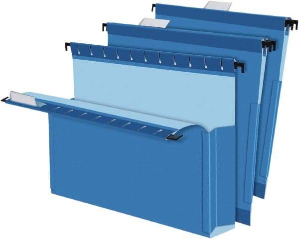 Pendaflex - 8-1/2 x 11", Letter Size, Blue, Hanging File Folder - 1/5 Tab Cut Location - Best Tool & Supply