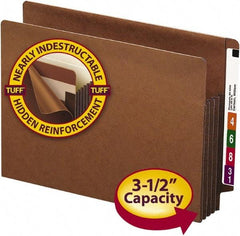 SMEAD - 8-1/2 x 11", Letter Size, Redrope, Expansion Folders - Straight Tab Cut Location - Best Tool & Supply