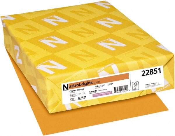 Neenah Paper - 8-1/2" x 11" Cosmic Orange Colored Copy Paper - Use with Laser Printers, Copiers, Inkjet Printers - Best Tool & Supply