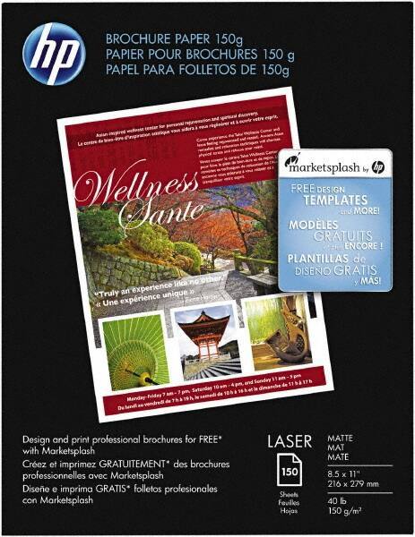 Hewlett-Packard - 8-1/2" x 11" White Brochure Paper - Use with Laser Printers - Best Tool & Supply