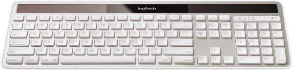 Logitech - Silver Wireless Keyboard - Use with Mac OS X 10.4 & Later - Best Tool & Supply