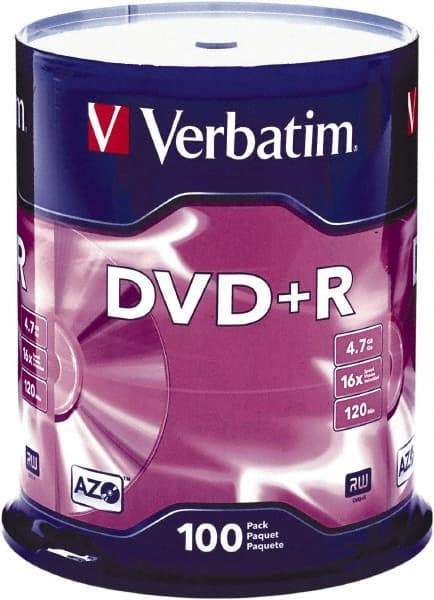 Verbatim - Silver DVD+R Disc - Use with CD, DVD - Best Tool & Supply