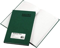 National Brand - 200 Sheet, 6-1/4 x 9-5/8", Record Rule Accounting Book - Green - Best Tool & Supply