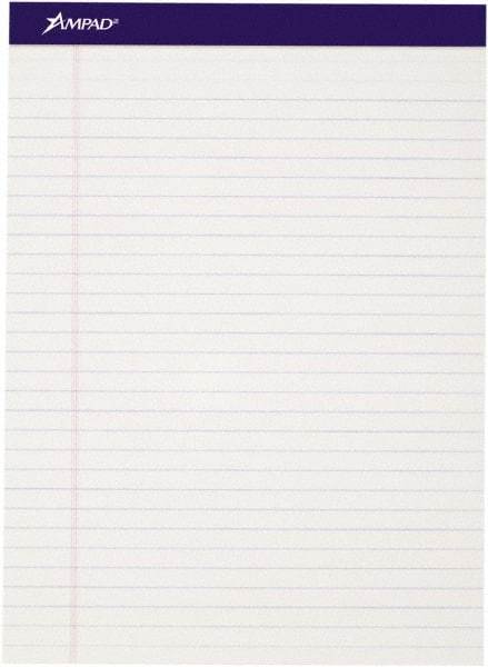 AMPAD - 50 Sheet, 8-1/2 x 11-3/4", Writing Pad - White - Best Tool & Supply