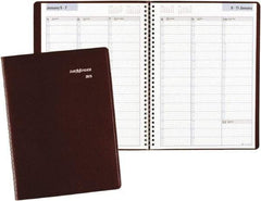 DayMinder - 52 Sheet, 8 x 11", Appointment Book - Burgundy - Best Tool & Supply