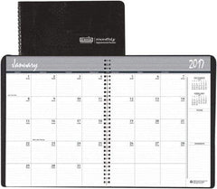 House of Doolittle - 12 Sheet, 8-1/2 x 11", Monthly Planner - Black - Best Tool & Supply