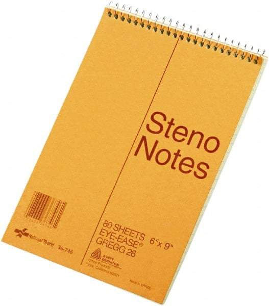 National Brand - 80 Sheet, 6 x 9", Gregg Steno Book - Brown - Best Tool & Supply