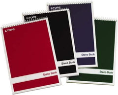 TOPS - 80 Sheet, 6 x 9", Gregg Steno Book - Assorted Colors - Best Tool & Supply