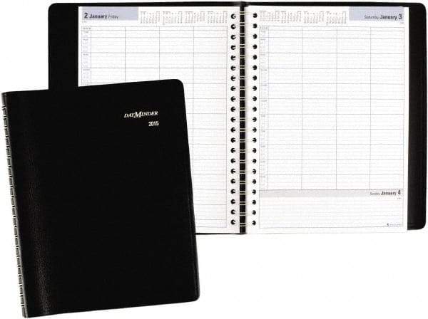 AT-A-GLANCE - 312 Sheet, 7-7/8 x 11", Group Daily Appointment Book - Black - Best Tool & Supply