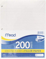 Mead - 200 Sheet, 8-1/2 x 11", College Ruled Filler Paper - White - Best Tool & Supply