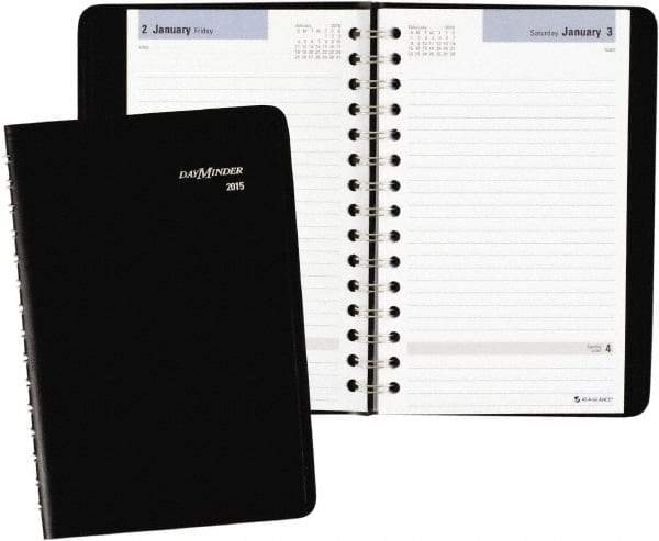 AT-A-GLANCE - 312 Sheet, 4-7/8 x 8", Appointment Book - Black - Best Tool & Supply