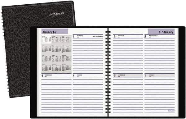 AT-A-GLANCE - 52 Sheet, 6-7/8 x 8-3/4", Appointment Book - Black - Best Tool & Supply