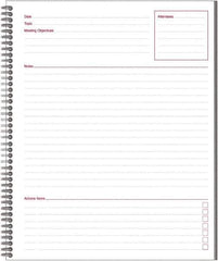 Mead - 80 Sheet, 8-1/4 x 11", Guided Business Notebook - Black - Best Tool & Supply