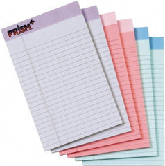 TOPS - 50 Sheet, 5 x 8", Narrow Legal Pad - Assorted Pastels - Best Tool & Supply