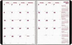 Brownline - 12 Sheet, 8-1/2 x 11", Monthly Planner - Black - Best Tool & Supply