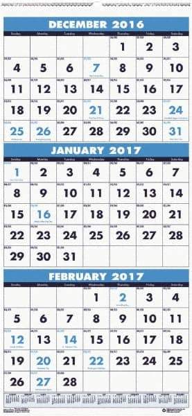 House of Doolittle - 7 Sheet, 12-1/4 x 26", Wall Calendar - Best Tool & Supply