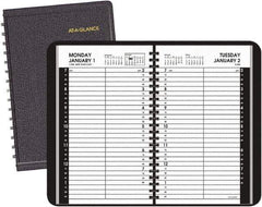 AT-A-GLANCE - 365 Sheet, 4-7/8 x 8", Appointment Book - Black - Best Tool & Supply