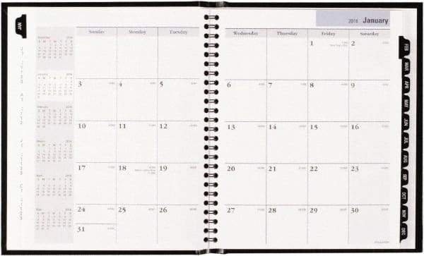 DayMinder - 12 Sheet, 6-7/8 x 8-3/4", Monthly Planner - Black - Best Tool & Supply