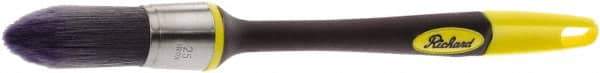 Richard - 1" Oval Polyester Trim Brush - 2-1/4" Bristle Length, 7-3/8" Rubber Sash Handle - Best Tool & Supply