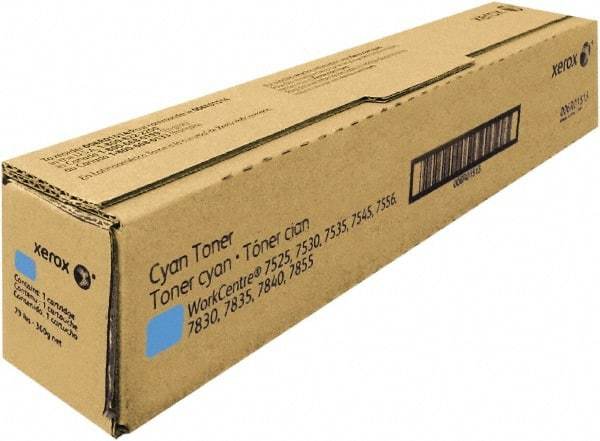 Xerox - Cyan Toner Cartridge - Use with Xerox WorkCentre 7525, 7535, 7530, 7545, 7556 - Best Tool & Supply