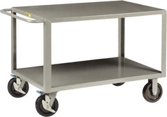 Little Giant - 5,000 Lb Capacity, 30" Wide x 54" Long x 36" High Shelf Cart - 2 Shelf, Steel, 4 Swivel Casters - Best Tool & Supply