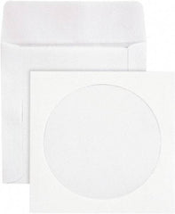 Quality Park - 1 Compartment, 5" Wide x 5" High x 1/4" Deep, CD/DVD Sleeves - Paper, White - Best Tool & Supply