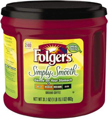 Folgers - Coffee, Simply Smooth, 31.1 oz Canister - Best Tool & Supply