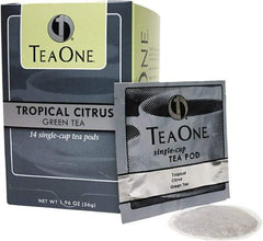 Tea One - Tea Pods, Tropical Citrus Green, 14/Box - Best Tool & Supply