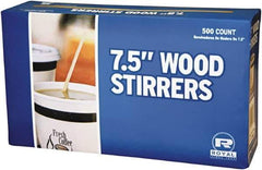 Royal Paper - Wood Coffee Stirrers, 7 1/2" Long, Woodgrain, 500 Stirrers/Box, 10 Boxes/Carton - Best Tool & Supply