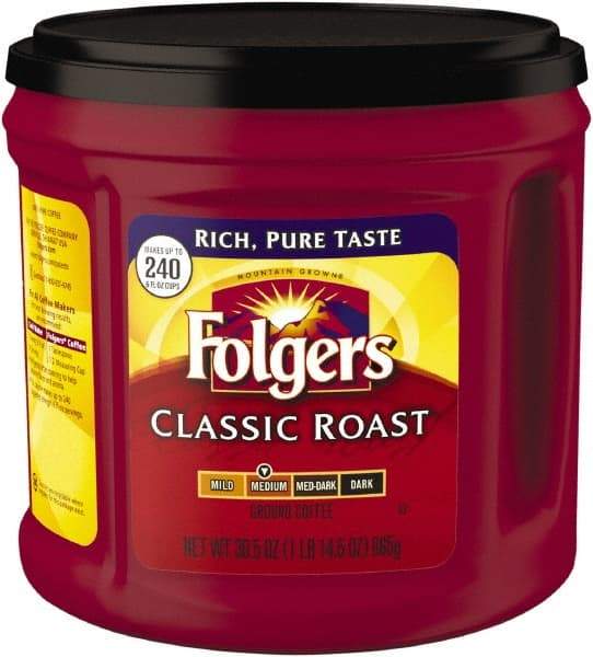 Folgers - Coffee, Classic Roast, Ground, 30.5 oz Canister - Best Tool & Supply