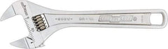 Channellock - 15/16" Jaw Capacity, 6" Standard Adjustable Wrench - Chrome Vanadium Steel, Chrome Finish, 6-3/8" OAL - Best Tool & Supply