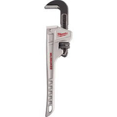 Pipe Wrench: 10″ OAL, Aluminum 1-1/2″ Max Pipe Capacity