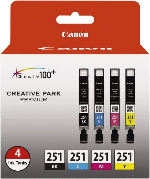 Canon - Cyan, Magenta, Yellow & Black Ink Cartridge - Use with Canon PIXMA iP7220, iP8720, iX6820, MG5420, MG5520, MG5620, MG6320, MG6420, MG6620, MG7120, MG7520, MX922 - Best Tool & Supply