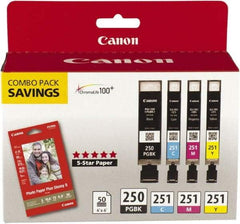 Canon - Ink & Paper Combo - Use with Canon PIXMA iP7220, iP7250, iP8720, iX6820, MG5420, MG5450, MG5520, MG5620, MG6320, MG6420, MG6620, MG7120, MX922 - Best Tool & Supply